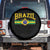 Brazilian Pride Vintage Brasil Brazil Flag Latin America Spare Tire Cover - Wonder Print Shop