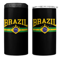 Brazilian Pride Vintage Brasil Brazil Flag Latin America 4 in 1 Can Cooler Tumbler - Wonder Print Shop