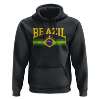 Brazilian Pride Vintage Brasil Brazil Flag Latin America Hoodie - Wonder Print Shop