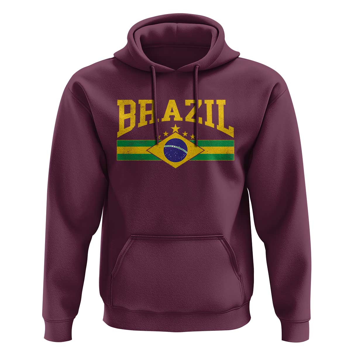 Brazilian Pride Vintage Brasil Brazil Flag Latin America Hoodie - Wonder Print Shop