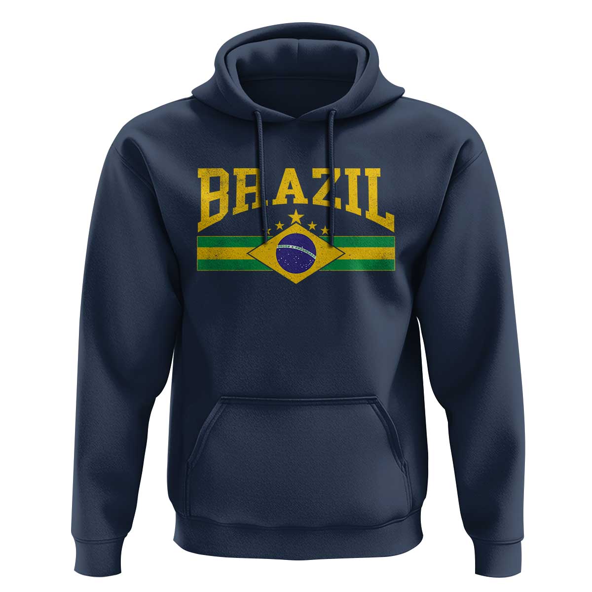 Brazilian Pride Vintage Brasil Brazil Flag Latin America Hoodie - Wonder Print Shop