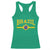 Brazilian Pride Vintage Brasil Brazil Flag Latin America Racerback Tank Top - Wonder Print Shop