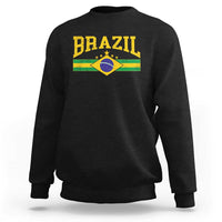 Brazilian Pride Vintage Brasil Brazil Flag Latin America Sweatshirt - Wonder Print Shop