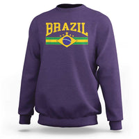 Brazilian Pride Vintage Brasil Brazil Flag Latin America Sweatshirt - Wonder Print Shop