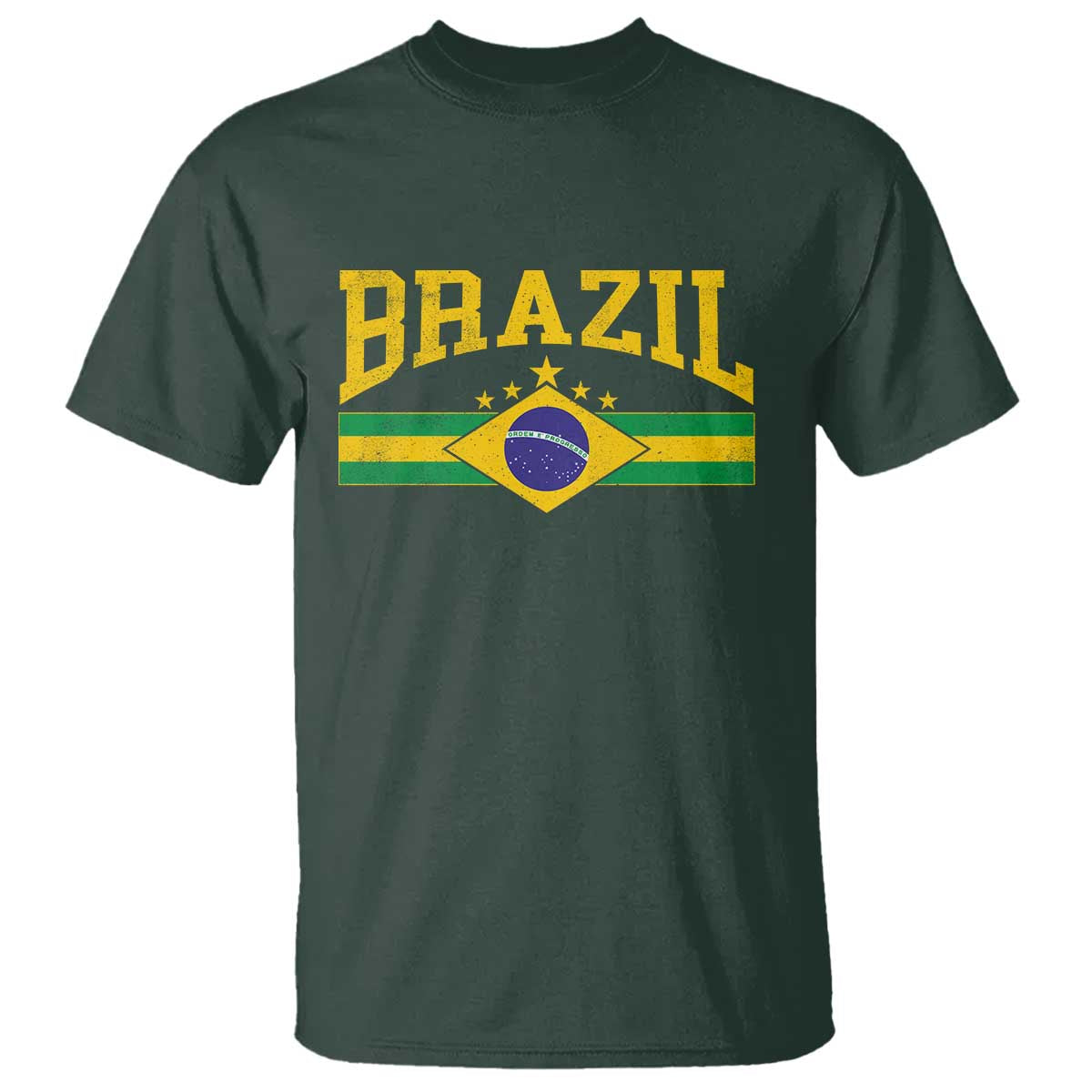 Brazilian Pride Vintage Brasil Brazil Flag Latin America T Shirt - Wonder Print Shop