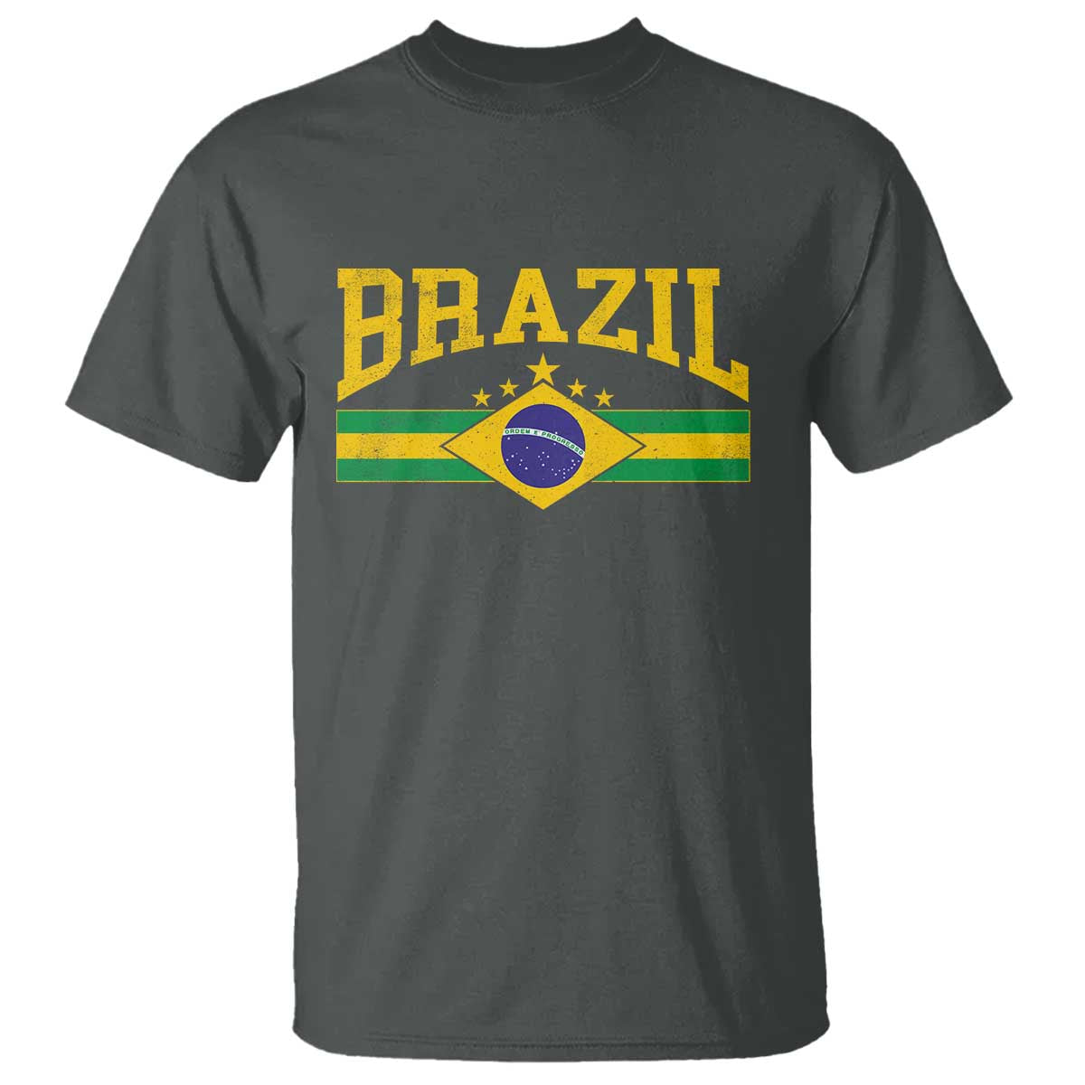 Brazilian Pride Vintage Brasil Brazil Flag Latin America T Shirt - Wonder Print Shop