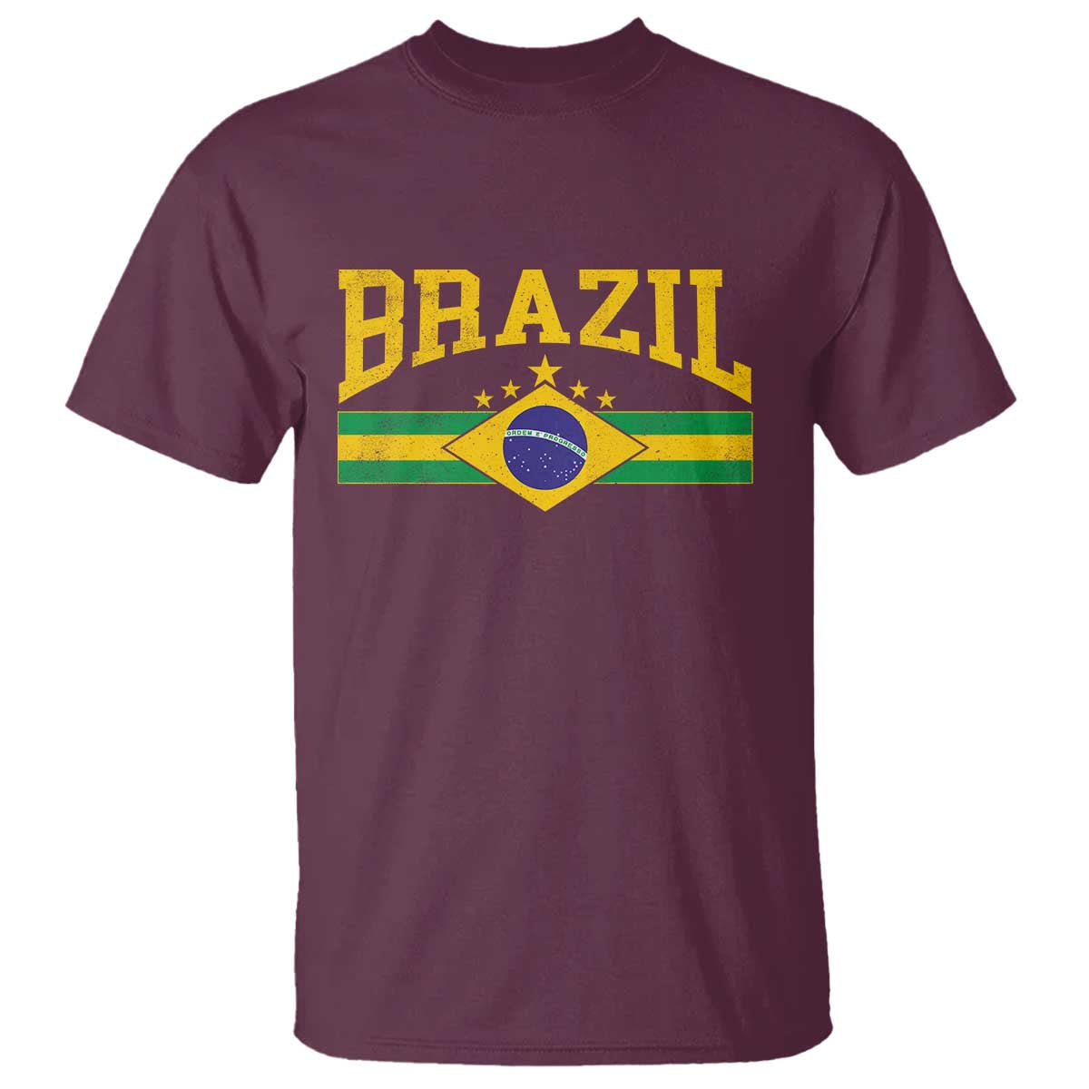 Brazilian Pride Vintage Brasil Brazil Flag Latin America T Shirt - Wonder Print Shop