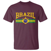 Brazilian Pride Vintage Brasil Brazil Flag Latin America T Shirt - Wonder Print Shop