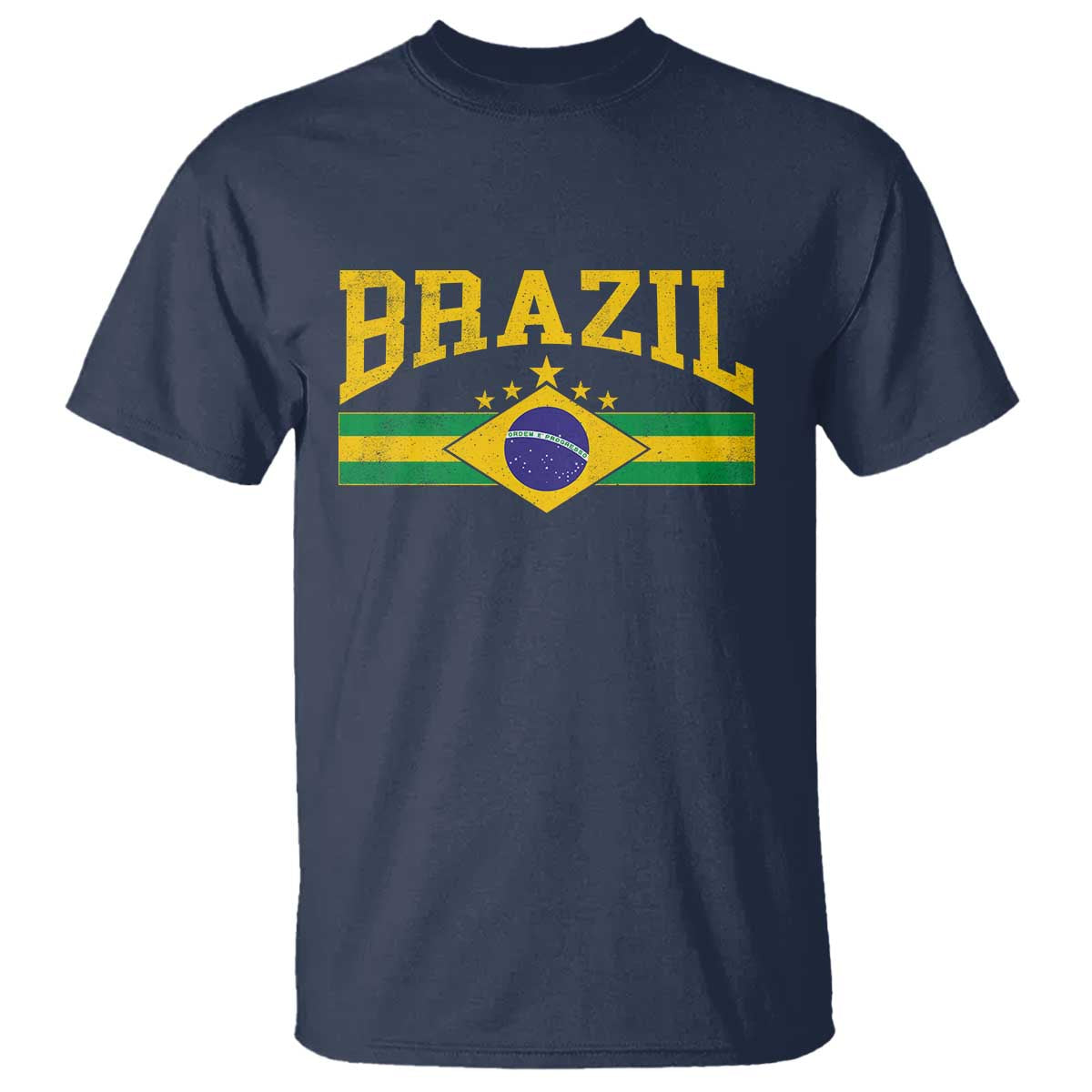 Brazilian Pride Vintage Brasil Brazil Flag Latin America T Shirt - Wonder Print Shop