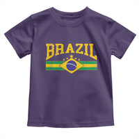 Brazilian Pride Vintage Brasil Brazil Flag Latin America Toddler T Shirt - Wonder Print Shop