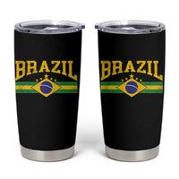 Brazilian Pride Vintage Brasil Brazil Flag Latin America Tumbler Cup - Wonder Print Shop