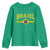Brazilian Pride Vintage Brasil Brazil Flag Latin America Youth Sweatshirt - Wonder Print Shop