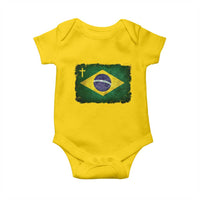 Brazilian Pride Christian Cross Latin America Brazil Flag Baby Onesie - Wonder Print Shop