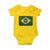 Brazilian Pride Christian Cross Latin America Brazil Flag Baby Onesie - Wonder Print Shop