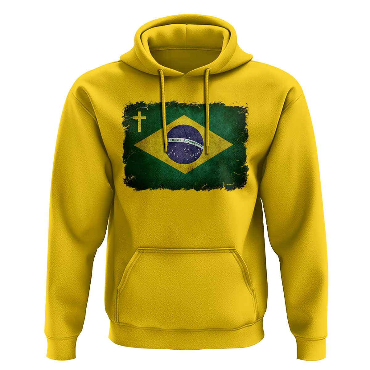 Brazilian Pride Christian Cross Latin America Brazil Flag Hoodie - Wonder Print Shop