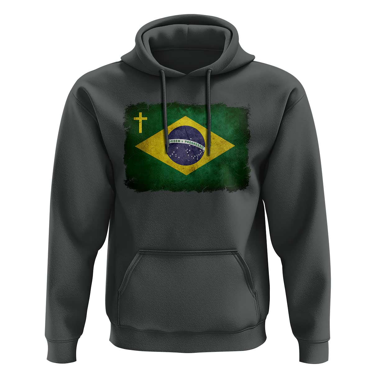 Brazilian Pride Christian Cross Latin America Brazil Flag Hoodie - Wonder Print Shop