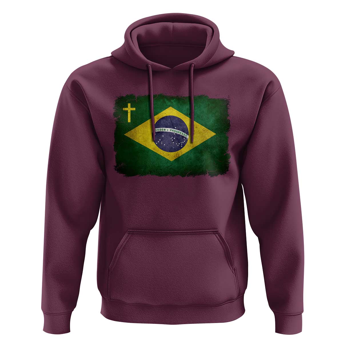 Brazilian Pride Christian Cross Latin America Brazil Flag Hoodie - Wonder Print Shop