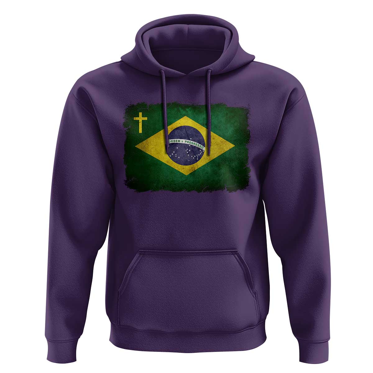 Brazilian Pride Christian Cross Latin America Brazil Flag Hoodie - Wonder Print Shop