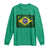 Brazilian Pride Christian Cross Latin America Brazil Flag Long Sleeve Shirt - Wonder Print Shop