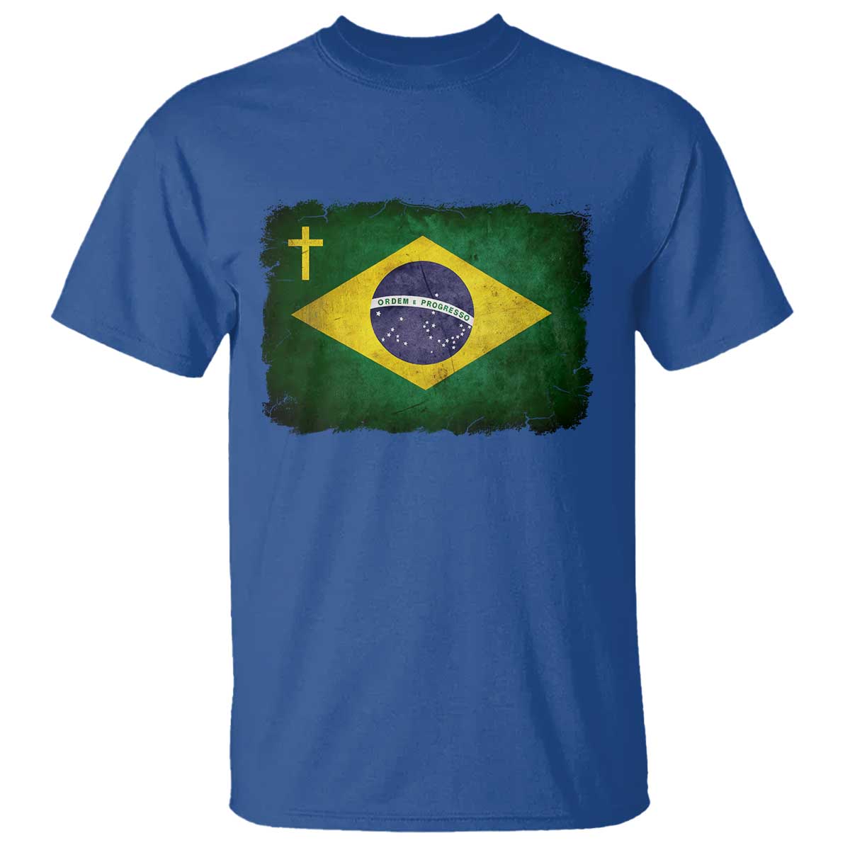 Brazilian Pride Christian Cross Latin America Brazil Flag T Shirt - Wonder Print Shop