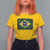 Brazilian Pride Christian Cross Latin America Brazil Flag T Shirt For Women - Wonder Print Shop