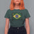 Brazilian Pride Christian Cross Latin America Brazil Flag T Shirt For Women - Wonder Print Shop