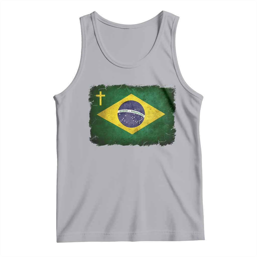 Brazilian Pride Christian Cross Latin America Brazil Flag Tank Top - Wonder Print Shop