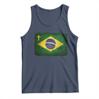Brazilian Pride Christian Cross Latin America Brazil Flag Tank Top - Wonder Print Shop