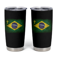 Brazilian Pride Christian Cross Latin America Brazil Flag Tumbler Cup - Wonder Print Shop
