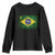 Brazilian Pride Christian Cross Latin America Brazil Flag Youth Sweatshirt - Wonder Print Shop