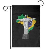 Brazilian Pride Christ the Redeemer Statue Latin America Brazil Map Garden Flag - Wonder Print Shop