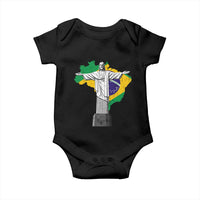Brazilian Pride Christ the Redeemer Statue Latin America Brazil Map Baby Onesie - Wonder Print Shop