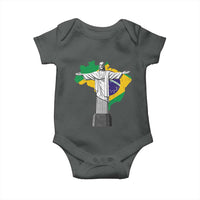 Brazilian Pride Christ the Redeemer Statue Latin America Brazil Map Baby Onesie - Wonder Print Shop