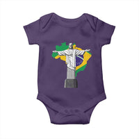 Brazilian Pride Christ the Redeemer Statue Latin America Brazil Map Baby Onesie - Wonder Print Shop