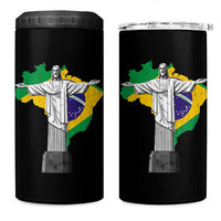 Brazilian Pride Christ the Redeemer Statue Latin America Brazil Map 4 in 1 Can Cooler Tumbler - Wonder Print Shop