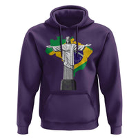 Brazilian Pride Christ the Redeemer Statue Latin America Brazil Map Hoodie - Wonder Print Shop