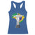 Brazilian Pride Christ the Redeemer Statue Latin America Brazil Map Racerback Tank Top - Wonder Print Shop