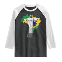 Brazilian Pride Christ the Redeemer Statue Latin America Brazil Map Raglan Shirt - Wonder Print Shop
