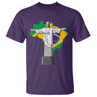 Brazilian Pride Christ the Redeemer Statue Latin America Brazil Map T Shirt - Wonder Print Shop