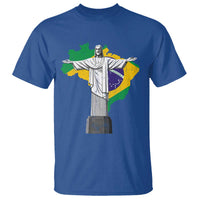 Brazilian Pride Christ the Redeemer Statue Latin America Brazil Map T Shirt - Wonder Print Shop