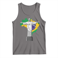 Brazilian Pride Christ the Redeemer Statue Latin America Brazil Map Tank Top - Wonder Print Shop