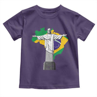 Brazilian Pride Christ the Redeemer Statue Latin America Brazil Map Toddler T Shirt - Wonder Print Shop
