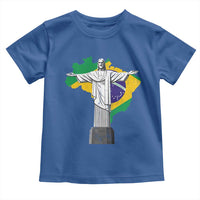 Brazilian Pride Christ the Redeemer Statue Latin America Brazil Map Toddler T Shirt - Wonder Print Shop