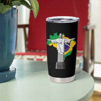 Brazilian Pride Christ the Redeemer Statue Latin America Brazil Map Tumbler Cup - Wonder Print Shop