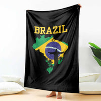 Brazilian Pride Christ the Redeemer Statue Latin America Throw Blanket - Wonder Print Shop