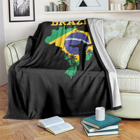 Brazilian Pride Christ the Redeemer Statue Latin America Throw Blanket - Wonder Print Shop