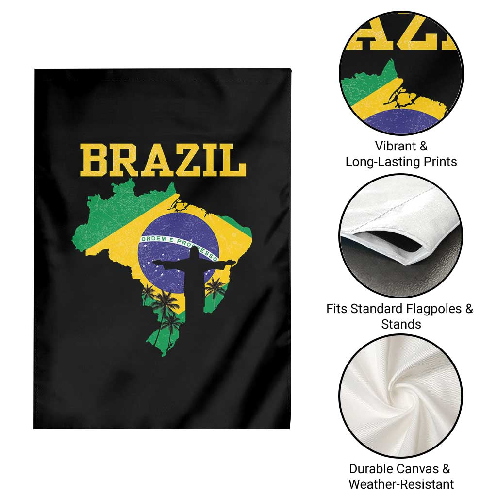 Brazilian Pride Christ the Redeemer Statue Latin America Garden Flag - Wonder Print Shop