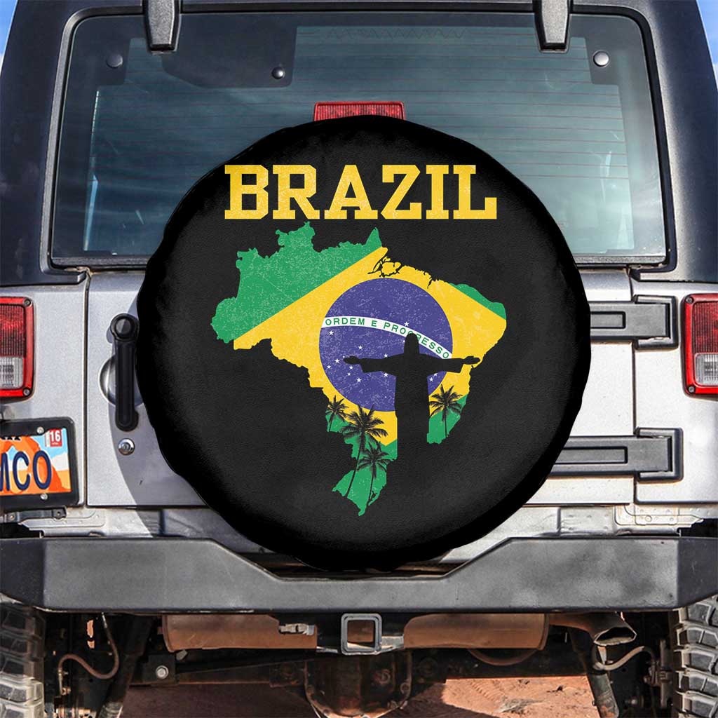 Brazilian Pride Christ the Redeemer Statue Latin America Spare Tire Cover - Wonder Print Shop