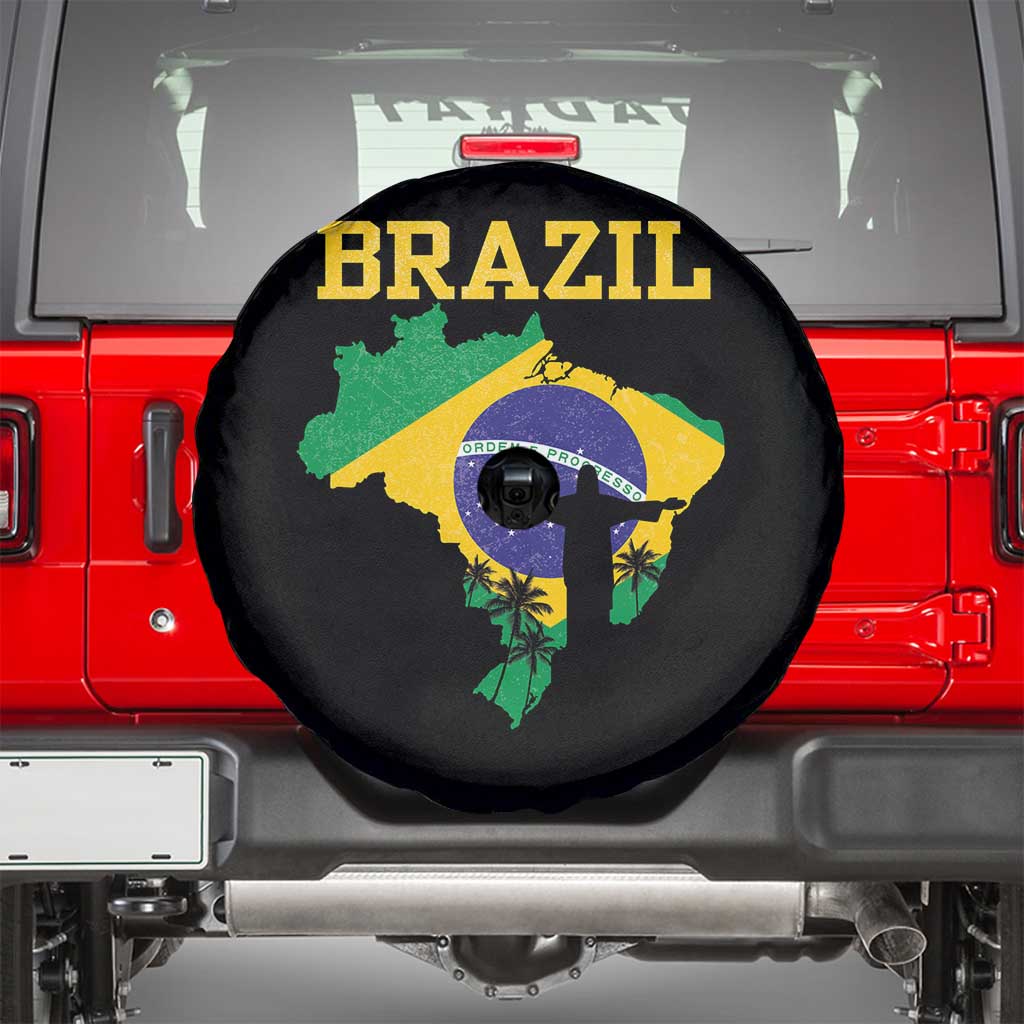 Brazilian Pride Christ the Redeemer Statue Latin America Spare Tire Cover - Wonder Print Shop