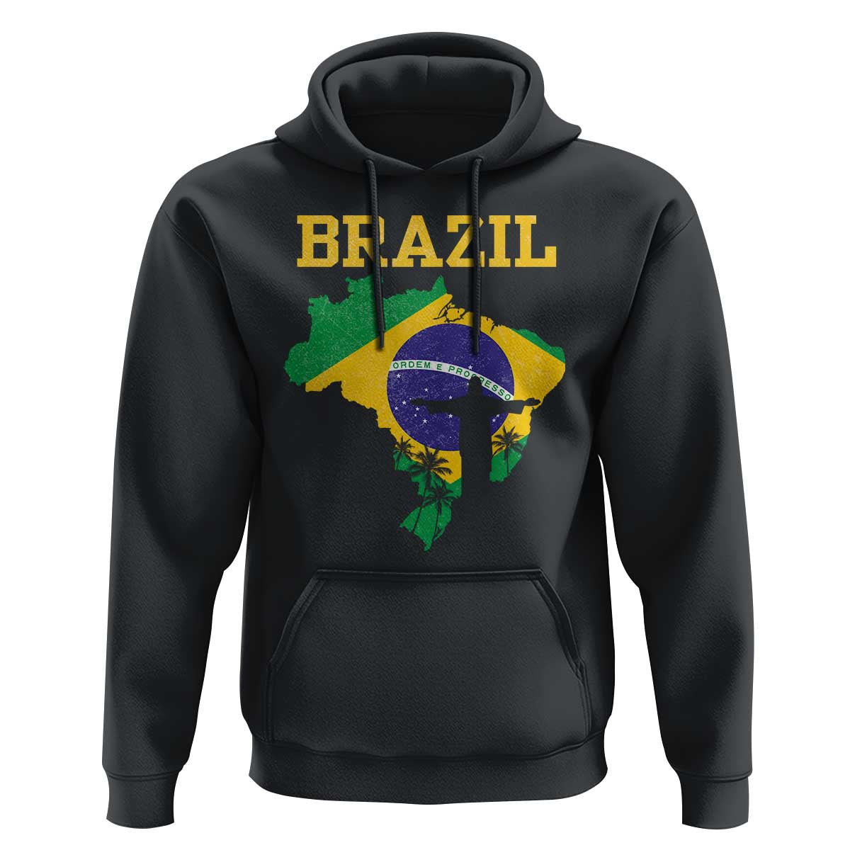 Brazilian Pride Christ the Redeemer Statue Latin America Hoodie - Wonder Print Shop